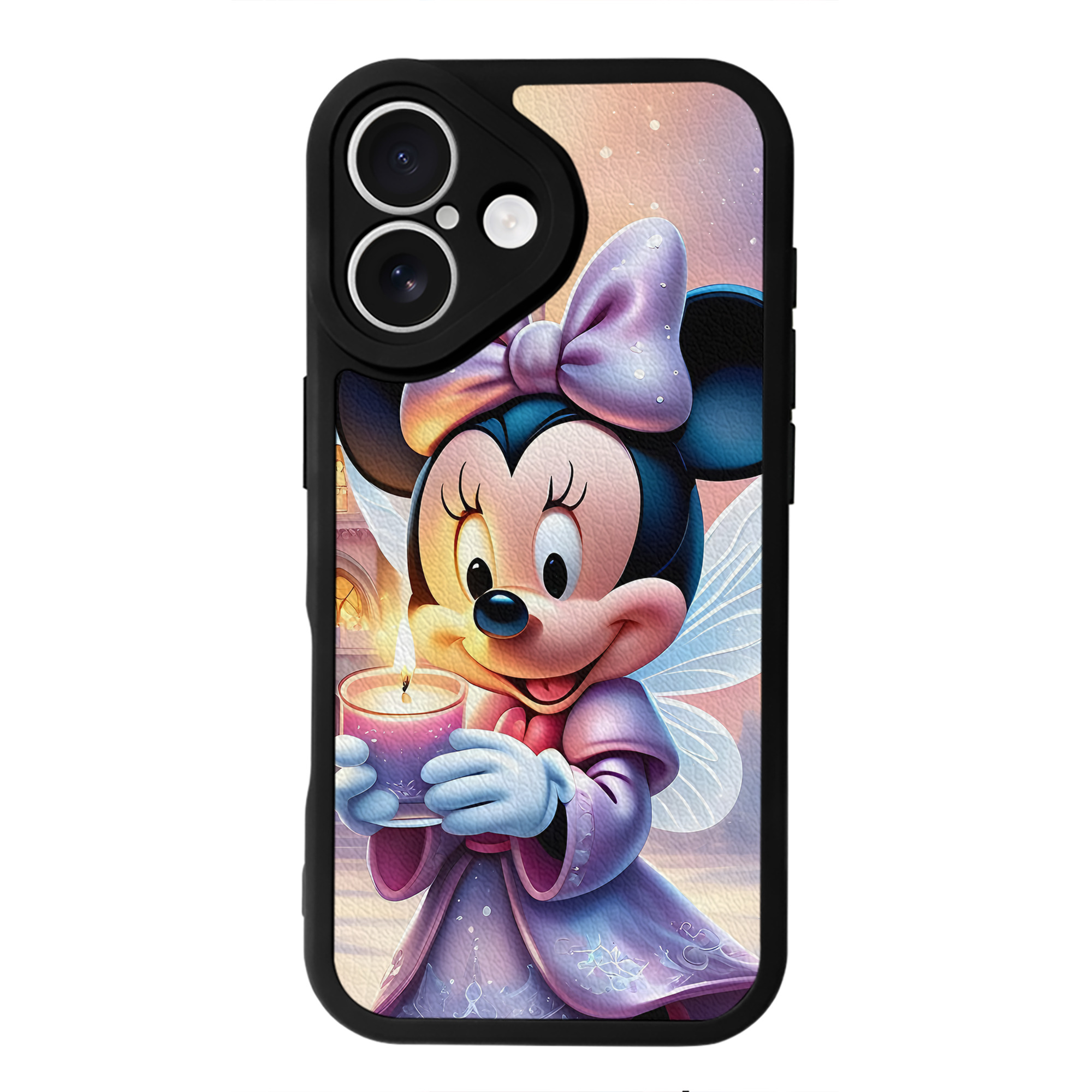 （画像用） ミッキーマウス Mickey Mouse 【iPhone 16シリーズ対応】シリコンスマホケース（レザー調） 材質：シリコン